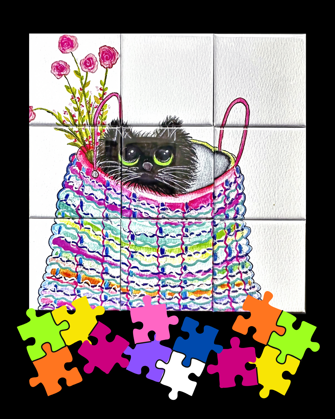 Custom Puzzle Photo Magnets (set of 9)