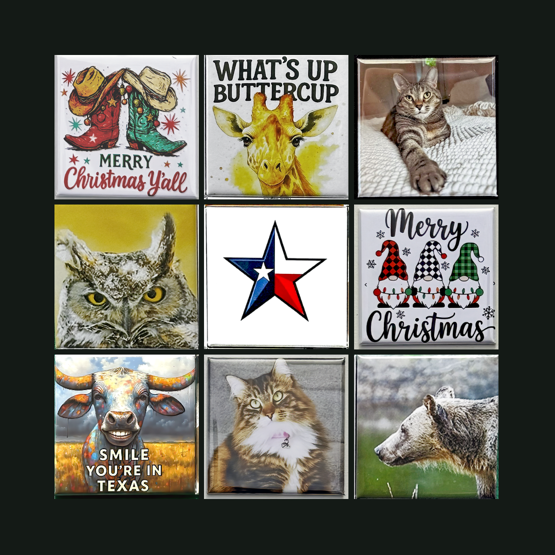 Square Custom Photo Magnet Set – 2"x2", 9 Pieces