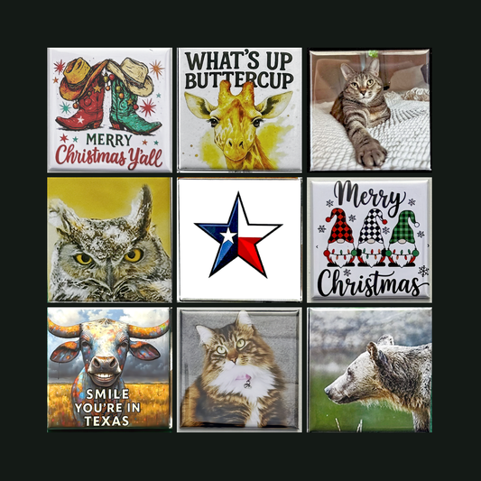 Square Custom Photo Magnet Set – 2"x2", 9 Pieces